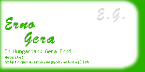 erno gera business card