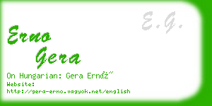 erno gera business card